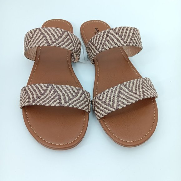 ARIZONA JEAN CO BROWN WOVEN SLIDE SANDALS SIZE 6M - Picture 13 of 14